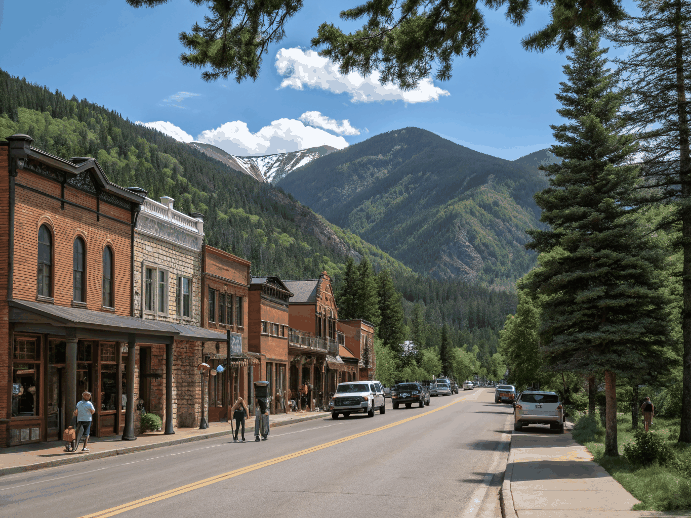 Scenic mountain panorama of Estes Park